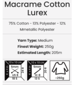ΝΗΜΑ YARNART MACRAME COTTON LUREX - Image 2